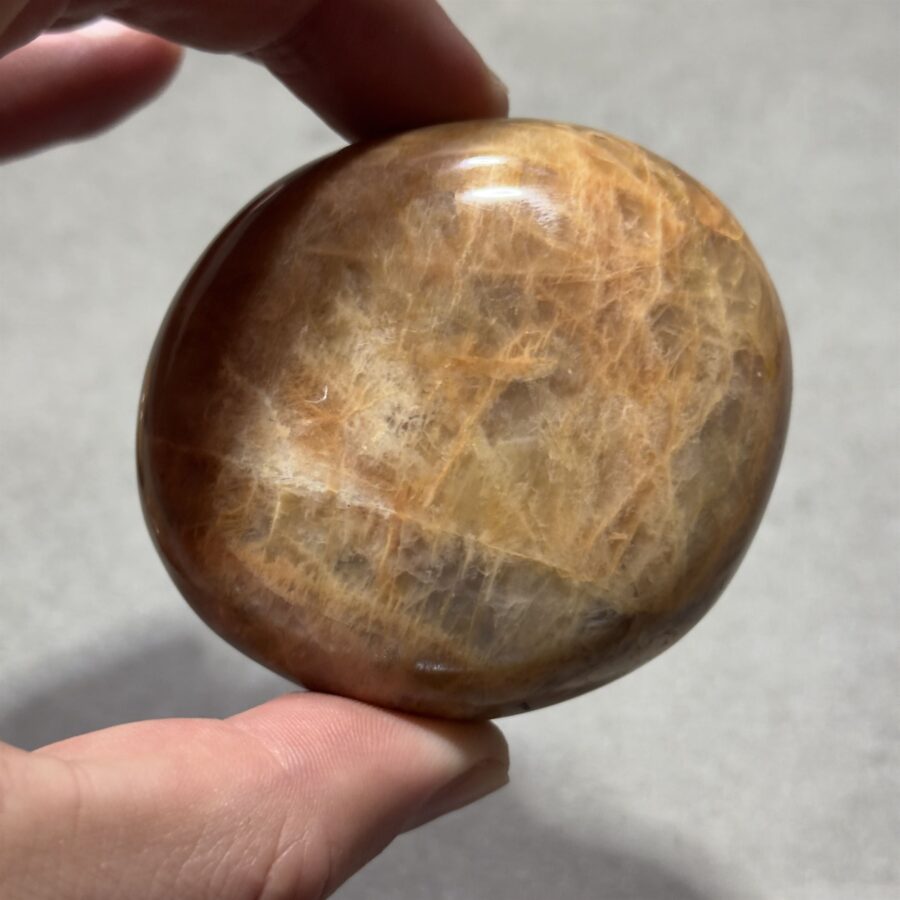 Orange gray moonstone